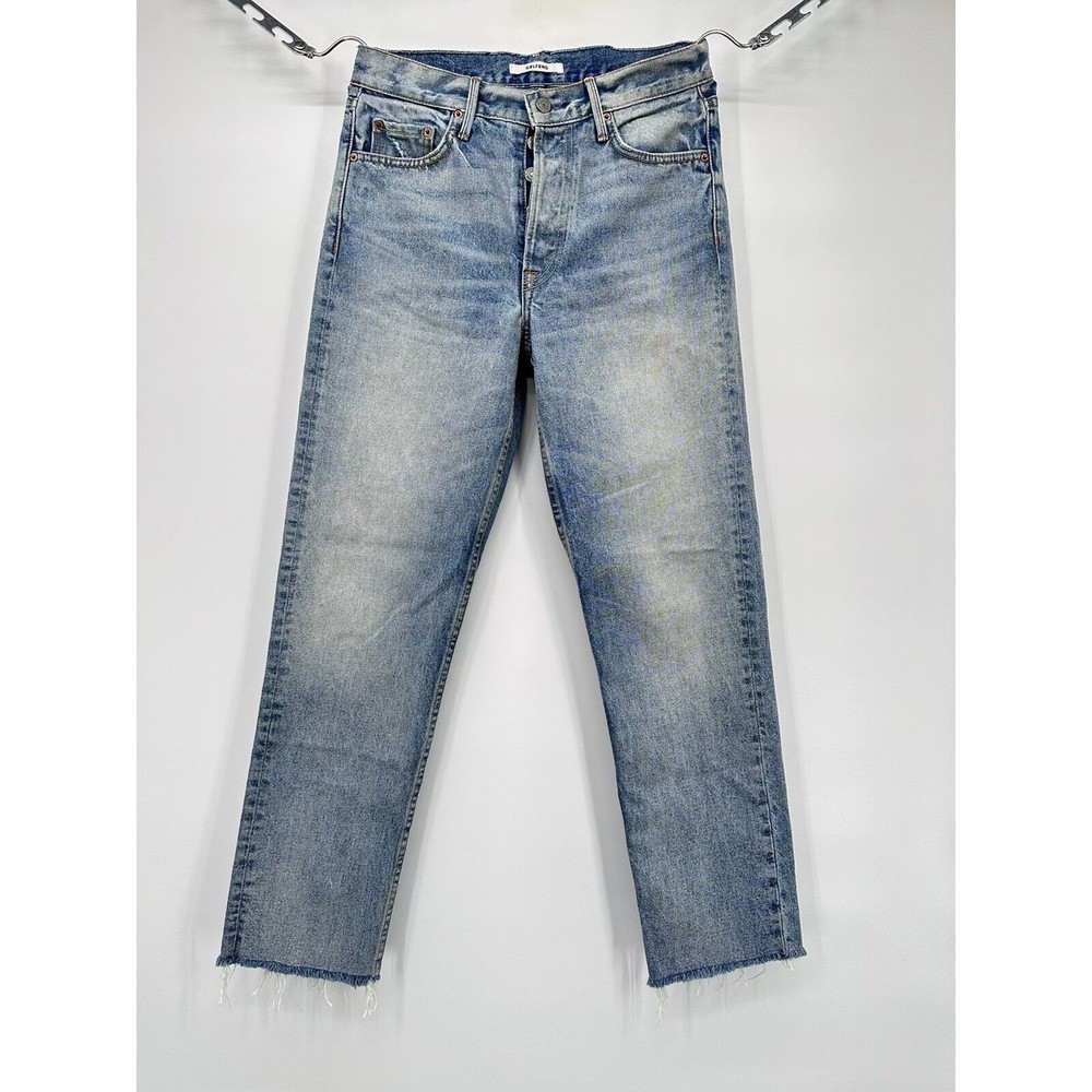 GRLFRND Helena in all I need Cut off Black Jeans Raw Hem‎ Size 26  Blue light